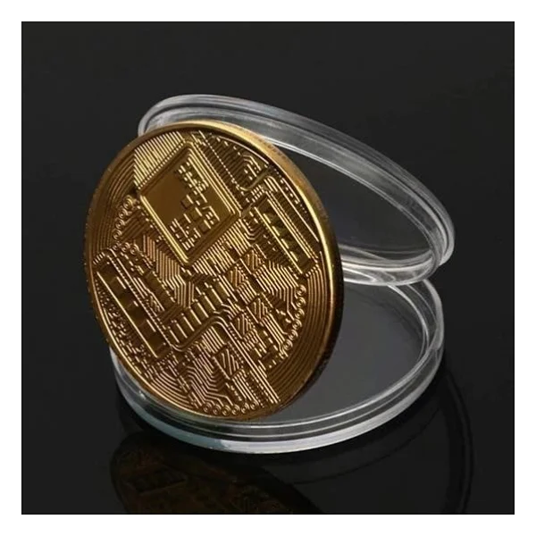 By Nevser Bitcoin Madeni Hatıra Parası Madeni Bitcoin Hediye Sikke Para - Görsel 3