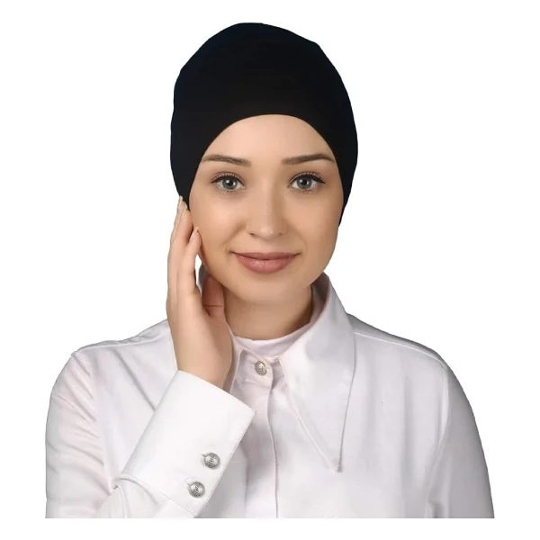 Altobeh Hazır Pratik Geçmeli Uzun Boru Tesettür Bonesi - Krem - Görsel 10