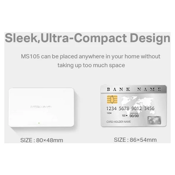 Mercusys MS105 5 Port 10/100 Mbps Switch - Görsel 4
