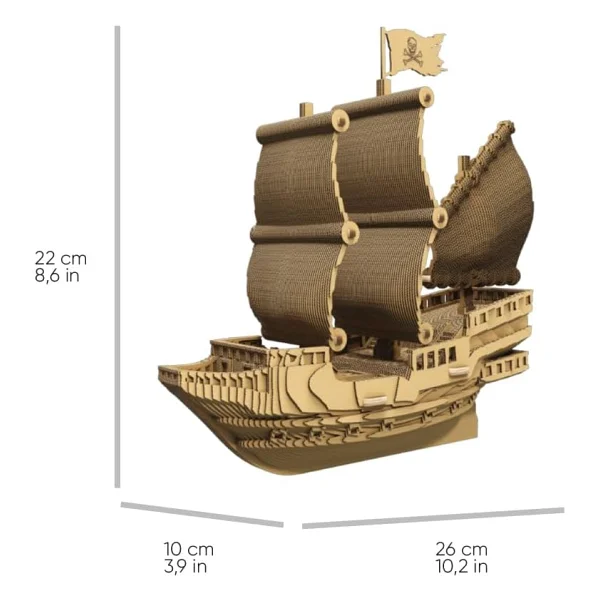 Cartonic Pirate Ship 3D Puzzle - Görsel 8