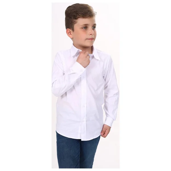 Toontoy Erkek Çocuk Okul Gömlek Beyaz - Görsel 3