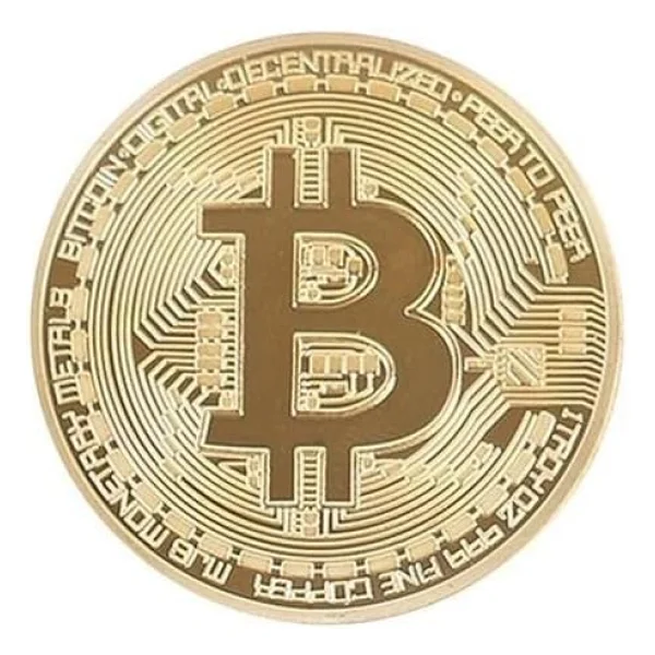 By Nevser Bitcoin Madeni Hatıra Parası Madeni Bitcoin Hediye Sikke Para - Görsel 2