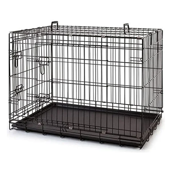 Metal Kedi Köpek Kafesi Siyah 107x71x78cm - Görsel 9