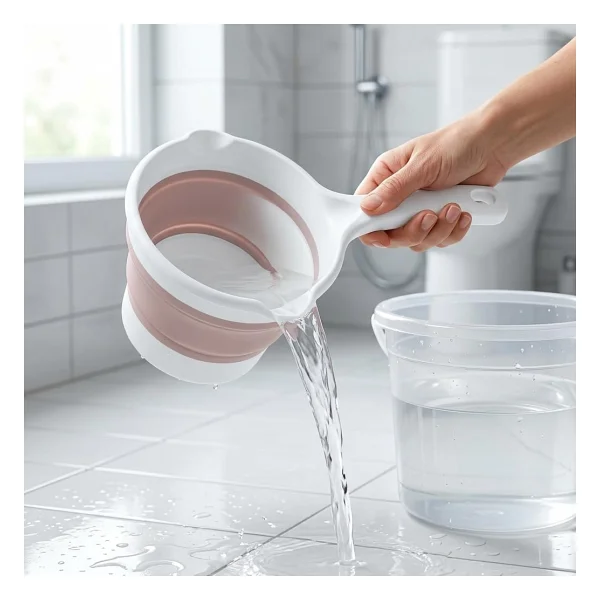 Deconox Katlanabilir Maşrapa, Katlanır Banyo Maşrapası, Akordiyon Koçero (27cmx17cmx4cm) - Görsel 6