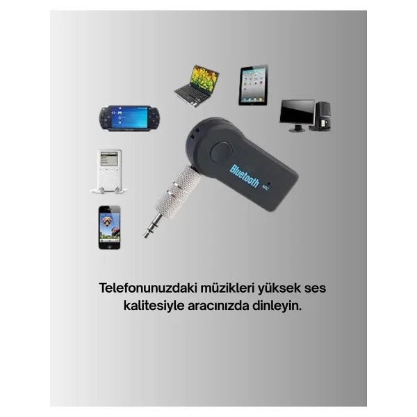 Taşınabilir Bluetooth Aux Araç Müzik Ve Konuşma Kiti - Görsel 8