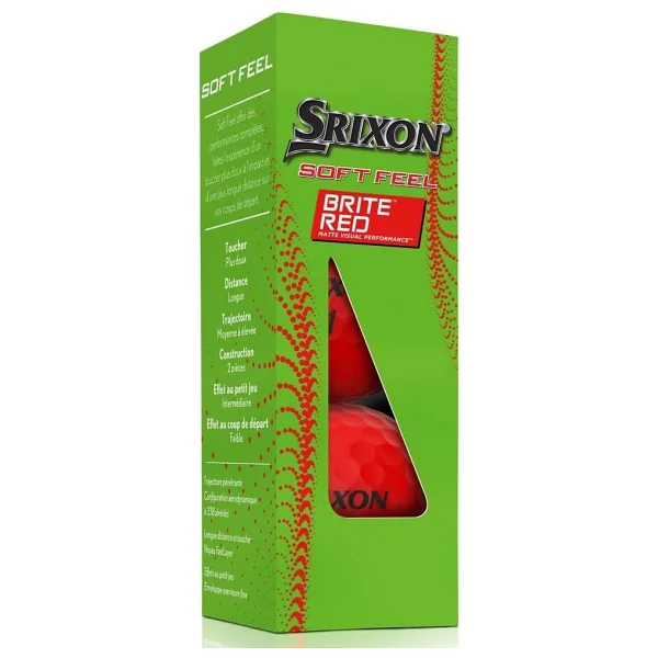 Srixon Yumuşak Hissediyorum 13 Brite Kırmızı Golf Topları - Görsel 4