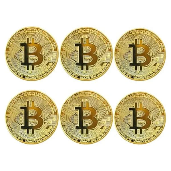 GÜNCELÇARŞI Bitcoin Madeni Hatıra Parası, BTC Altın Rengi Hediye Sikke Para, Kutulu Koleksiyon Parası (6 ADET) - Görsel 10