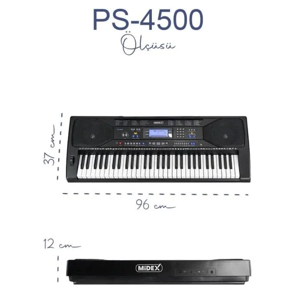 Midex PS-4500 Tuş Hassasiyetli 61 Tuşlu Org - Görsel 5