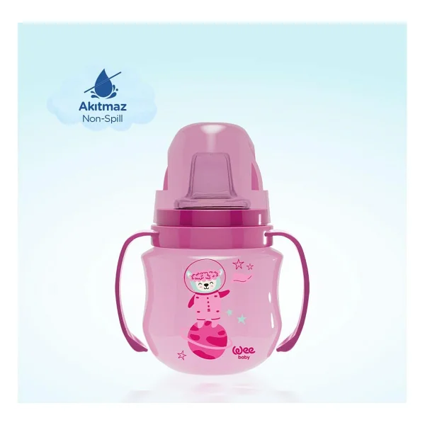 Wee Baby 753 Galaxy Pembe Akıtmaz Alıştırma Bardağı 125 ml - Görsel 3