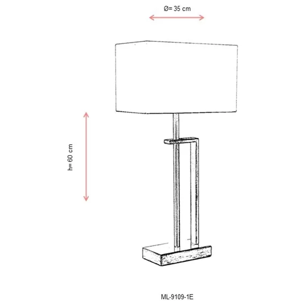 Avonni ML-9109-1E Eskitme Masa Lambası - Görsel 10