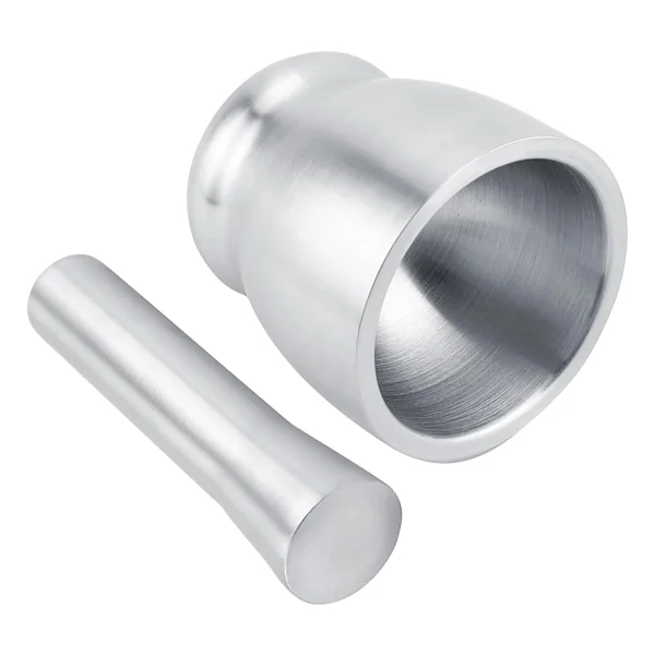 Orret Home 304 Paslanmaz Çelik Havan Seti - Kaymaz Tabanlı,Sarımsak Ezici, Baharat ve Ot Öğütücü, Profesyonel Mutfak Gereci, Kolay Temizlenebilir Ergonomik Tasarım (Ø 12,5 Cm) - Görsel 6