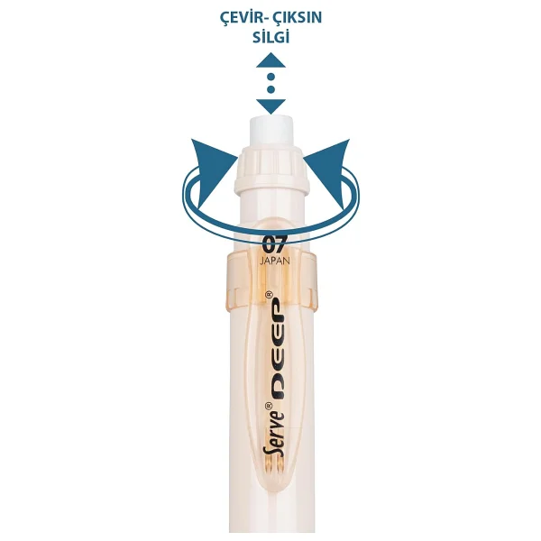Serve Deep Toprak Serisi Fildişi 0.7 mm Uçlu Kalem - Görsel 2