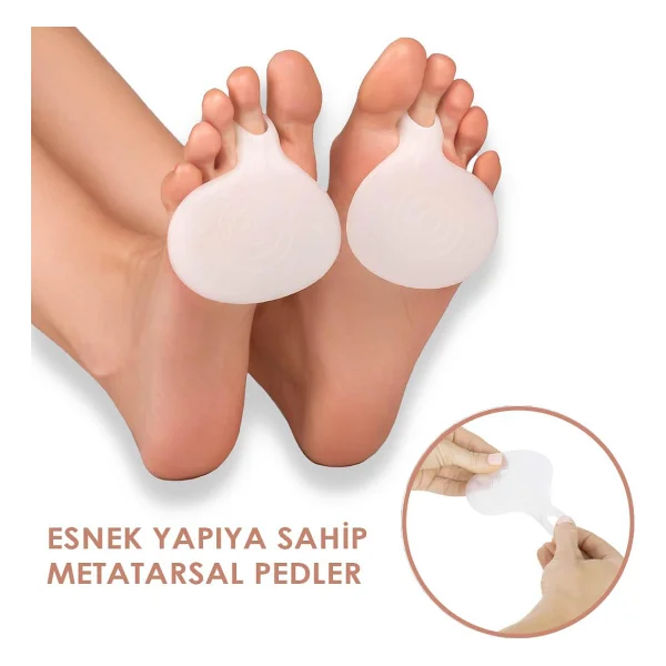 MG05 - Silikon Metatars Desteği Yumuşak, Darbe Emici, Ayak Ön Bölgesi Için Koruyucu Ped (1 Çift) - Görsel 2