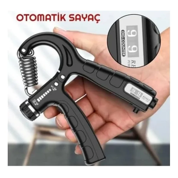 Jouis El Yayı Ayarlanabili Sayaçlı 5-60 Kg Dirençli Bilek ve Ön Kol Güçlendirici Egzersiz Aleti Ergonomik Tasarımlı Kavrama Geliştirici Spor Ekipmanı (GARANTİLİ) - Görsel 5