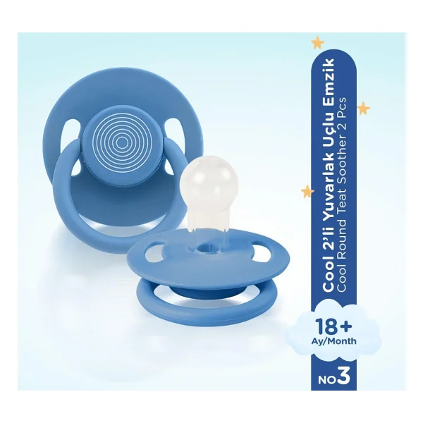 Wee Baby Cool Yuvarlak Uçlu Silikon No:3 18 Ay+ 2'li Emzik - Görsel 2