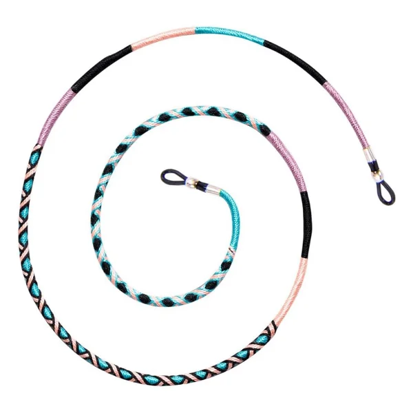 Hippi Water Flower Renkli 70 cm El Emeği Örgülü Özel Tasarım Yapılı Unisex Gözlük İpi Aksesuarı - Görsel 7