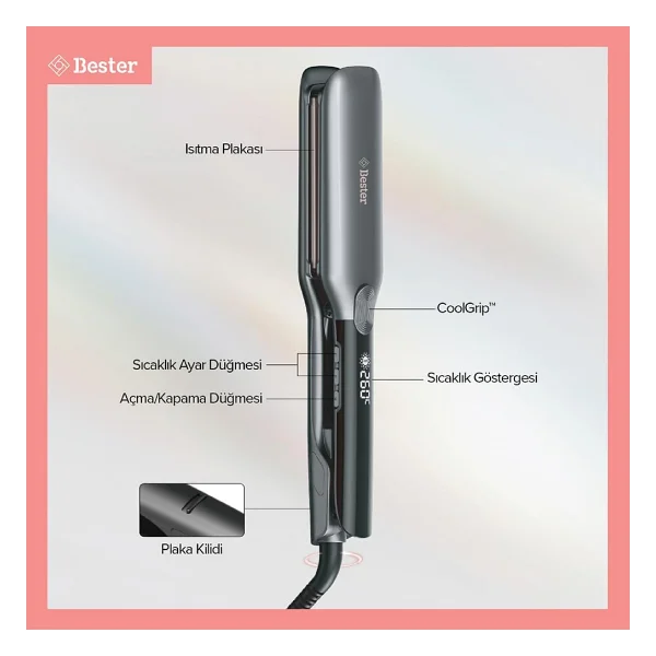 Bester S9100 Proluxe Flexstyle Saç Düzleştirici - Görsel 5
