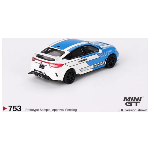 Mini GT MGT00753 Honda Civic Type R #3 2023 Pace Car Blue Model Araba - Görsel 3