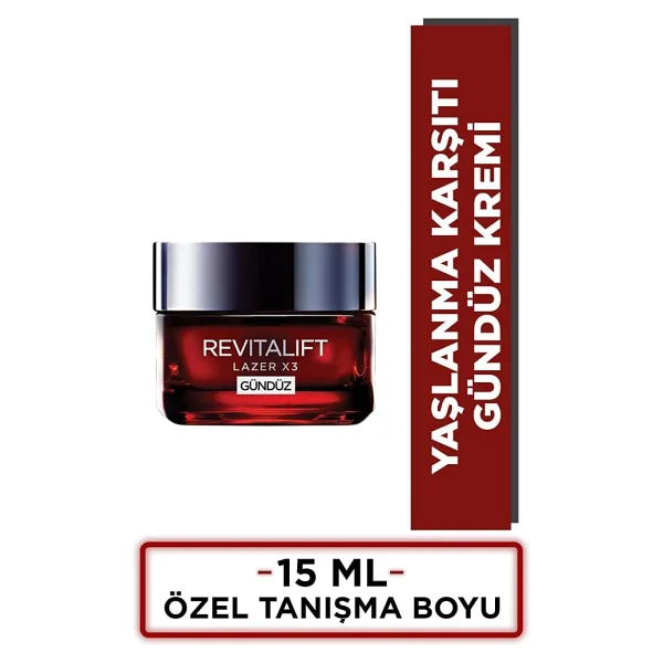 L'Oreal Paris Revitalift Lazer X3 Yoğun Yaşlanma Karşıtı Gündüz Bakım Kremi 15 ml - Görsel 2