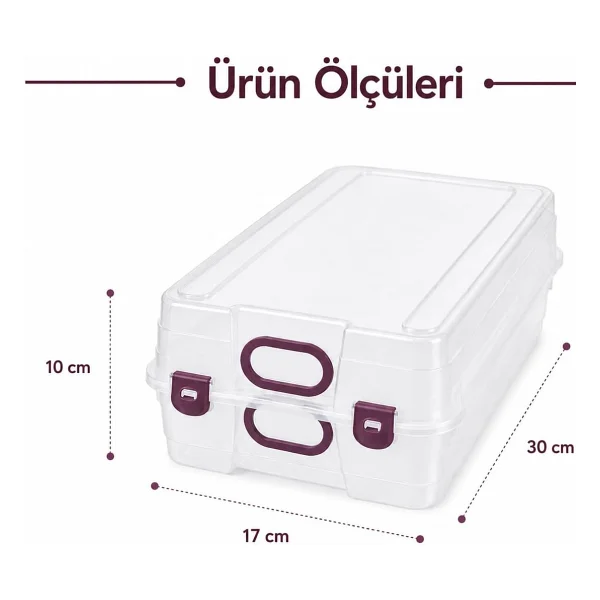 Orret Home Şeffaf Kilitli Ayakkabı Kutusu Kapaklı Ayakkabı Saklama Kutusu Hava Alabilir Organizer Kutu İstiflenebilir Plastik Ayakkabı Düzenleyici Dolap İçi Depolama Kutusu - Görsel 5