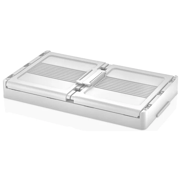 Deconox Dev Boy Katlanır Kilit Kapaklı Kasa 55 Litre Hacimli, Yer Kaplamayan Portatif Saklama Kutusu Ardiye, Balkon, Mutfak, Kiler, Bahçe ve Araç Bagajı İçin Güvenli Organizer (BEYAZ) - Görsel 2