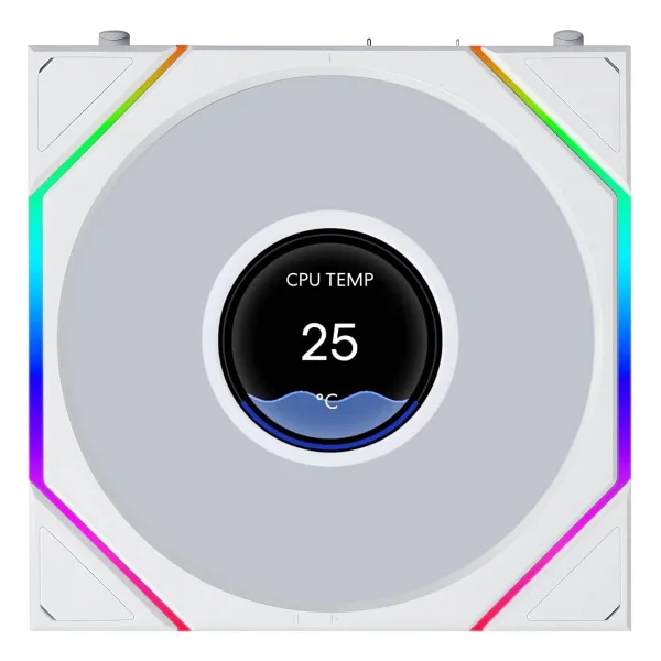 Lian Li Uni Fan Reverse TL LCD Flex G9F.12RTLLCD1F3W.00 Beyaz 3'lü 12 cm Kasa Fanı - Görsel 7