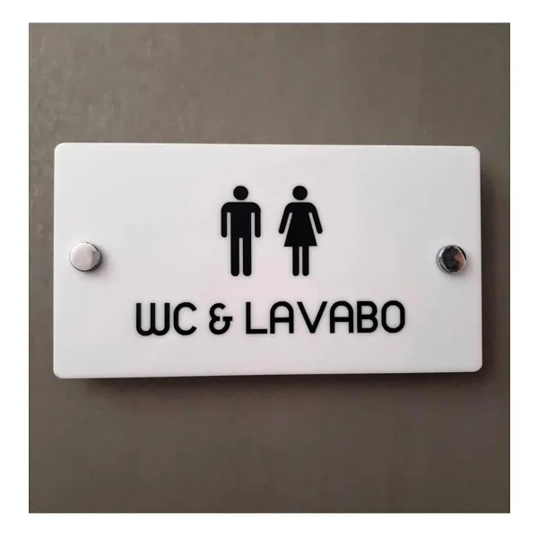 White Pearl Serisi WC Yönlendirme Tabelası - Görsel 2