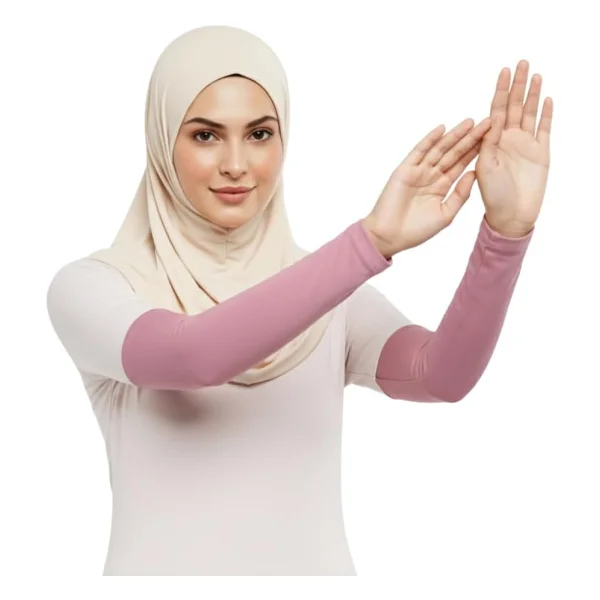 Altobeh Pratik Tesettür Kolluk Penye Namaz Kolluğu Düz, Koyu Pembe - Görsel 2