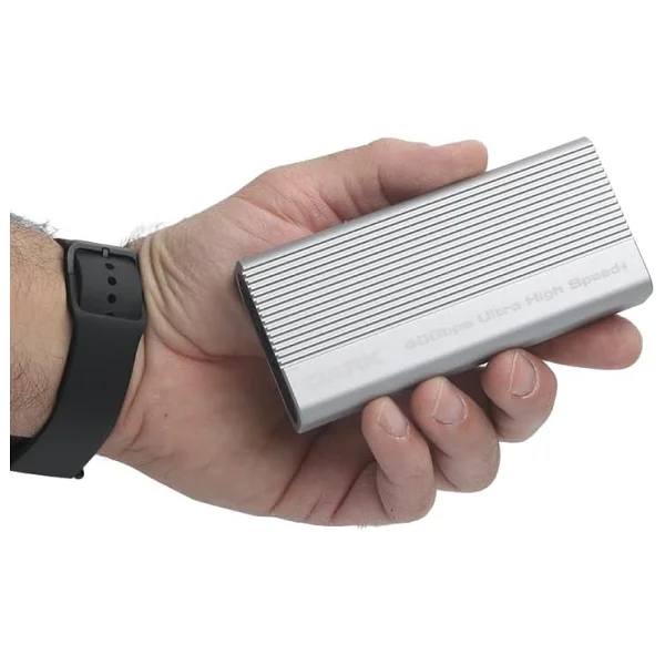 Dark DTB40 Thunderbolt 4 40Gbps, USB 3.2 Type-C, Max.8TB M.2 NVMe 2280 Uyumlu, Vidasız Montaj, Kolay Kurulum&Tak Çalıştır, Alüminyum Pasif Soğutma+Fanlı, Alüminyum, Type-C Disk Kutusu (DK-AC-DTB40) - Görsel 7