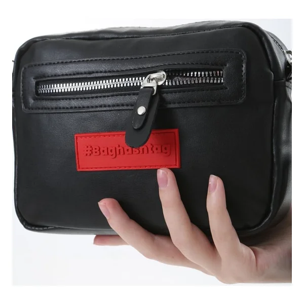 Baghashtag Siyah Minik Unisex 3 Gözlü Deri Çanta - Görsel 6