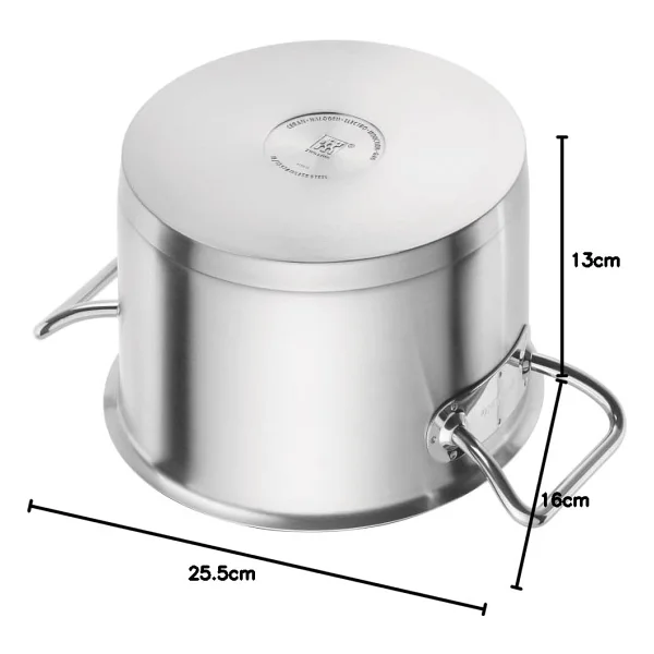 Zwilling Derin Tencere, 16 cm, Yuvarlak, 18/10 Paslanmaz Çelik - Görsel 6