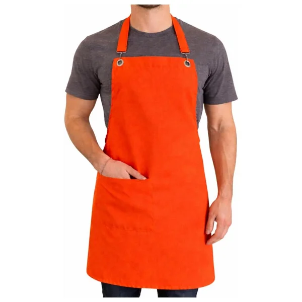 Profesyonel Mutfak Önlüğü,Cepli Ayarlanabilir Askılı belden bağlamalı/Unisex/Kadın/Erkek/Aşçı/Barista/Garson/Restoran/Cafe ve Ev Kullanımı için ideal -Su itici Dayanıklı Kumaş,70x80 cm (Lacivert) - Görsel 4