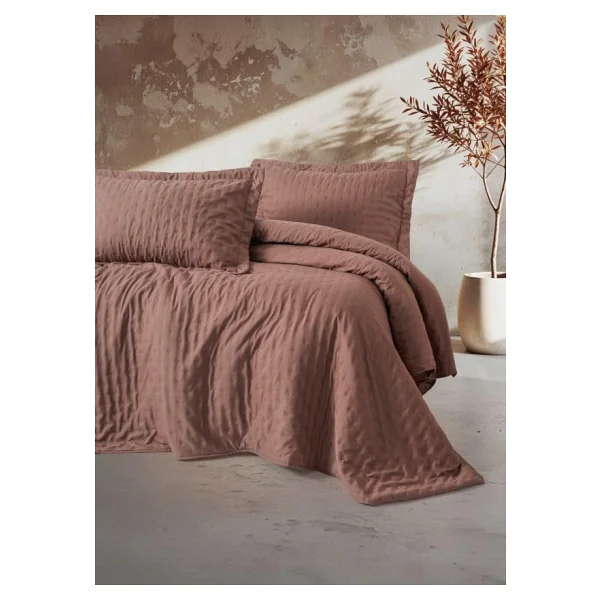 Cotton Box Serra Gül Kurusu Çift Kişilik Yatak Örtüsü - Görsel 8