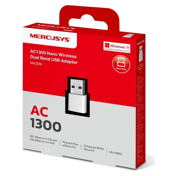 Mercusys MA30N 1300 Mbps Kablosuz Ağ Adaptörü - Görsel 8