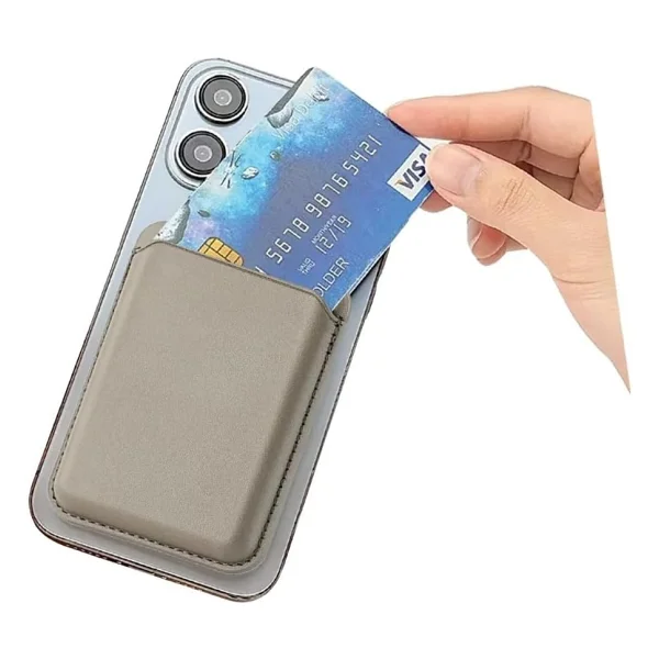 Bix TMW4 iPhone MagSafe Uyumlu Deri Cüzdan Manyetik Kartlık Standlı Katlanabilir Desert Gold - Görsel 2