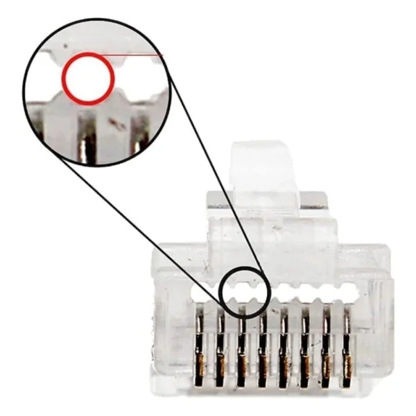 Yeni Nesil Jak Cat5/Cat6 Rj45 Konnektör 100 Lü Paket Cat6 Ez Plug - Görsel 3