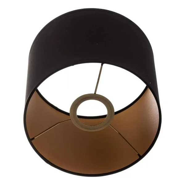 Levaillant Siyah Abajur Şapka & Başlık - İçi Gold Kaplama, 20 cm Çap, 18 cm Yükseklik - Özel Üretim & Kusursuz İşçilik - Görsel 6