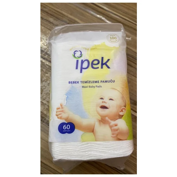 İpek Maxi 60'lı 12 Adet Bebek Temizleme Pamuğu - Görsel 2