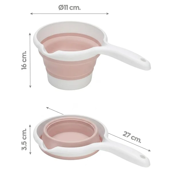 Deconox Katlanabilir Maşrapa, Katlanır Banyo Maşrapası, Akordiyon Koçero (27cmx17cmx4cm) - Görsel 2