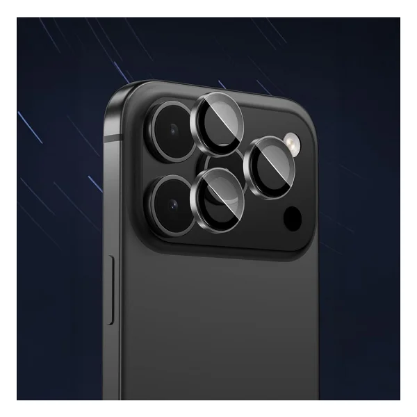 Benks İphone 17 Pro Max Uyumlu Dr Safir Kamera Lens Koruyucu Gri - Görsel 5