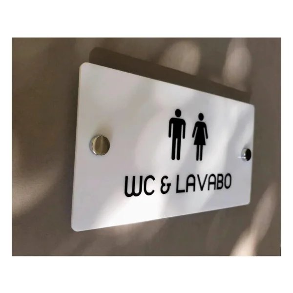 White Pearl Serisi WC Yönlendirme Tabelası - Görsel 3
