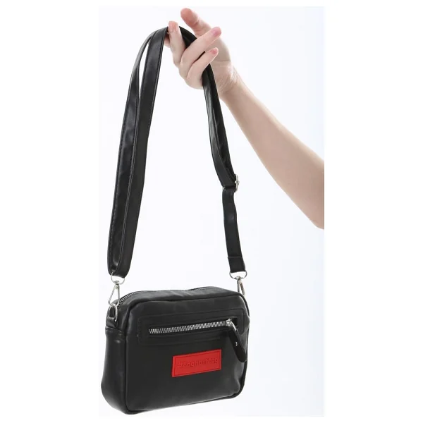 Baghashtag Siyah Minik Unisex 3 Gözlü Deri Çanta - Görsel 9