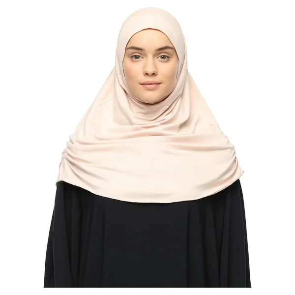 Altobeh Hazır Türban Büzgülü Pileli Pratik Eşarp Tesettür Hijab - Namaz Örtüsü - Siyah - Görsel 7