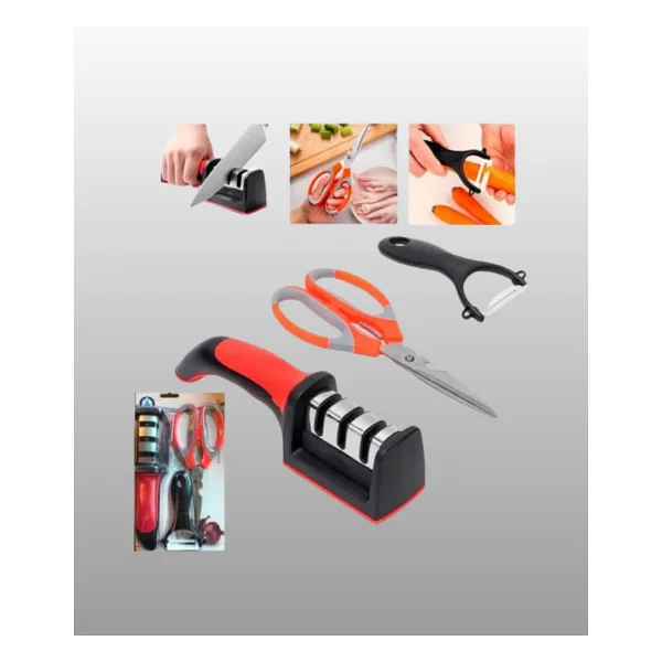 3 Parçalı Çok Fonksiyonlu Mutfak Makas Seti - Paslanmaz Çelik, Ergonomik Tasarım - Görsel 9