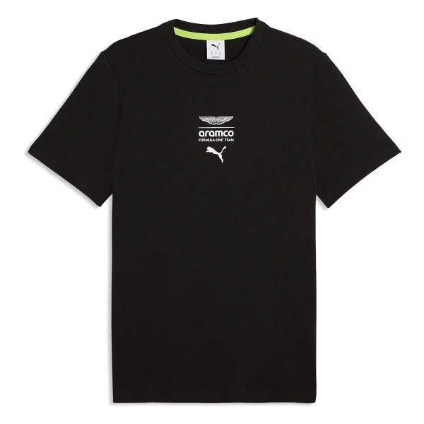 Puma X Aston Martin Aramco F1 Team Essentials 635393-02 Beyaz Kısa Kollu Bisiklet Yaka Erkek Tişört - Görsel 6