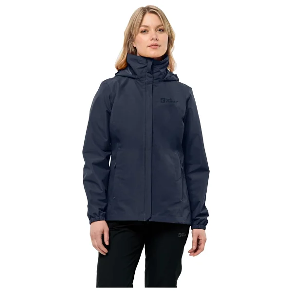 Jack Wolfskin Stormy Point 2L 1111202 Kapüşonlu Kadın Yağmurluk - Görsel 8