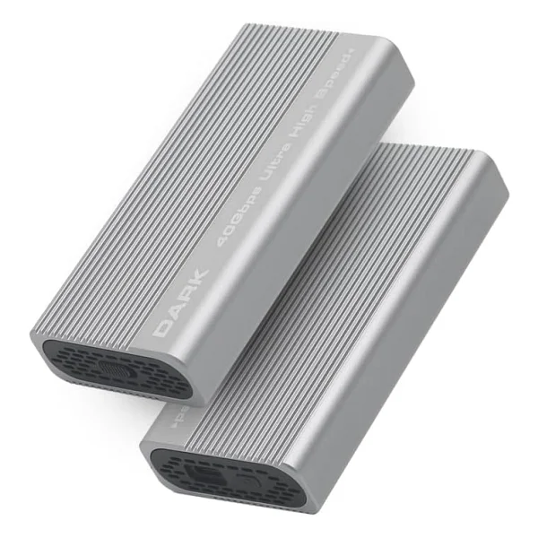 Dark DTB40 Thunderbolt 4 40Gbps, USB 3.2 Type-C, Max.8TB M.2 NVMe 2280 Uyumlu, Vidasız Montaj, Kolay Kurulum&Tak Çalıştır, Alüminyum Pasif Soğutma+Fanlı, Alüminyum, Type-C Disk Kutusu (DK-AC-DTB40) - Görsel 3