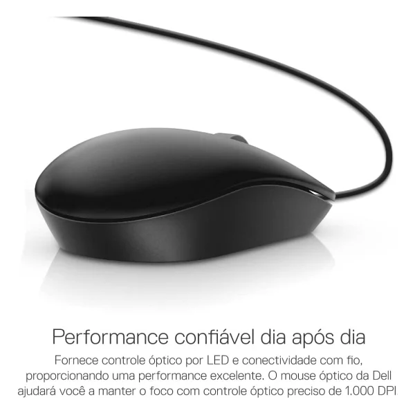 Dell MS116 Siyah Kablolu Optik Mouse - Görsel 2