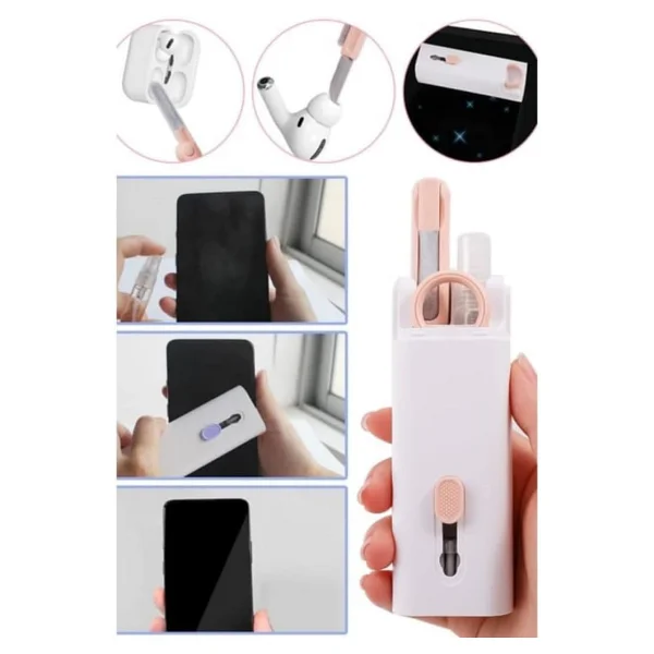 Jouis 7'si 1 arada Elektronik Temizleme Kiti, Klavye Temizleyici, Dizüstü Bilgisayar Temizleme Kiti Monitör, Cep Telefonu, Bluetooth, Kulaklık, Lego, Airpods, Dizüstü Bilgisayar Kamera (Pembe) - Görsel 5