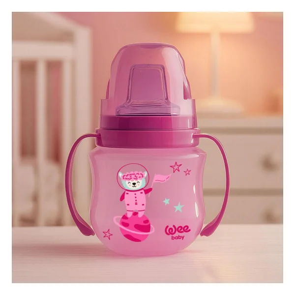 Wee Baby 753 Galaxy Pembe Akıtmaz Alıştırma Bardağı 125 ml - Görsel 5